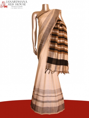 Handloom Pure Tussar Silk Saree